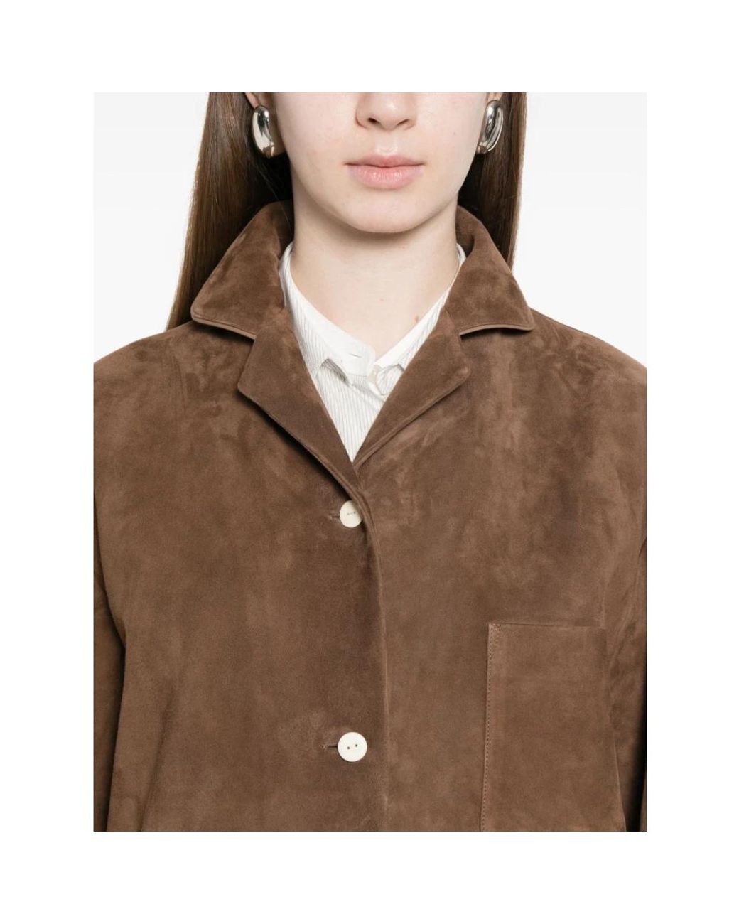 The Row Brown Leather Jackets