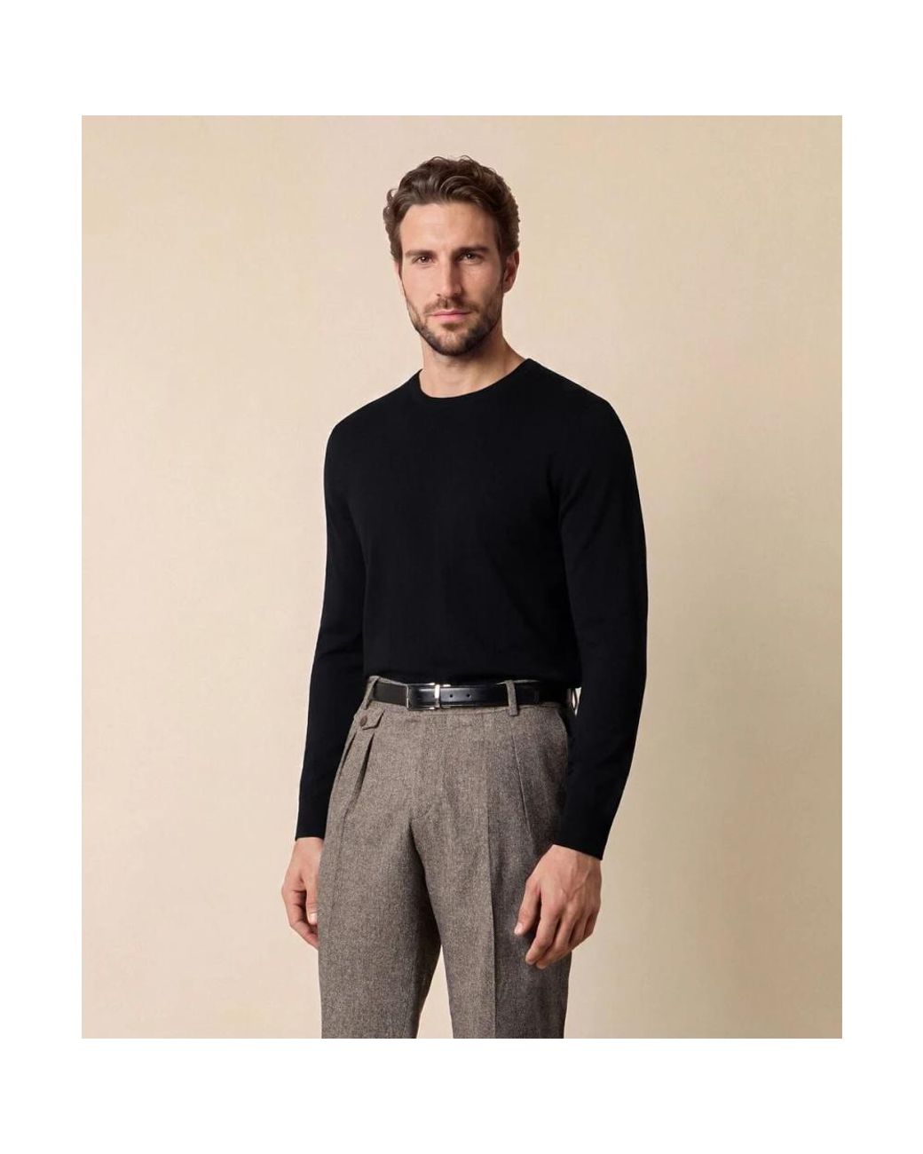 Brooks Brothers Black Round-Neck Knitwear for men