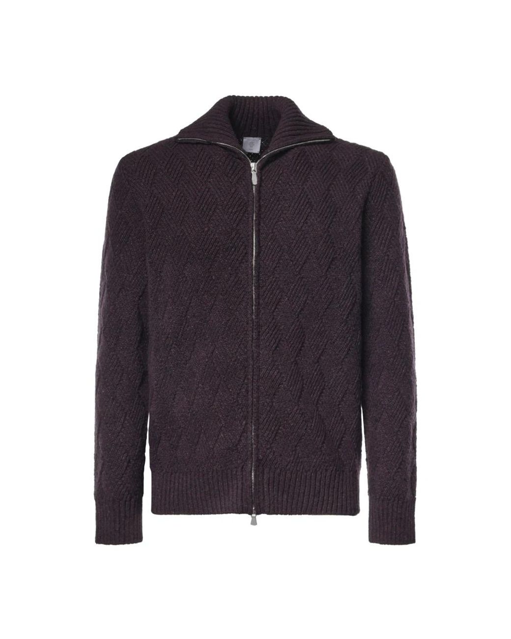 Eleventy Geribd Vest Met Ritssluiting in het Blue voor heren