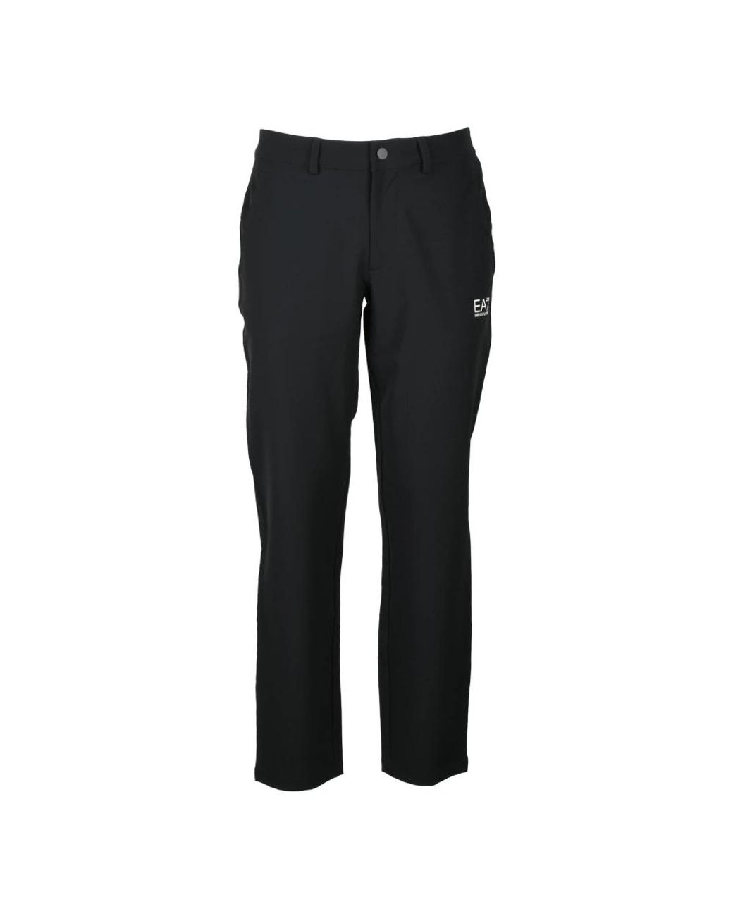 EA7 Black Straight Trousers for men