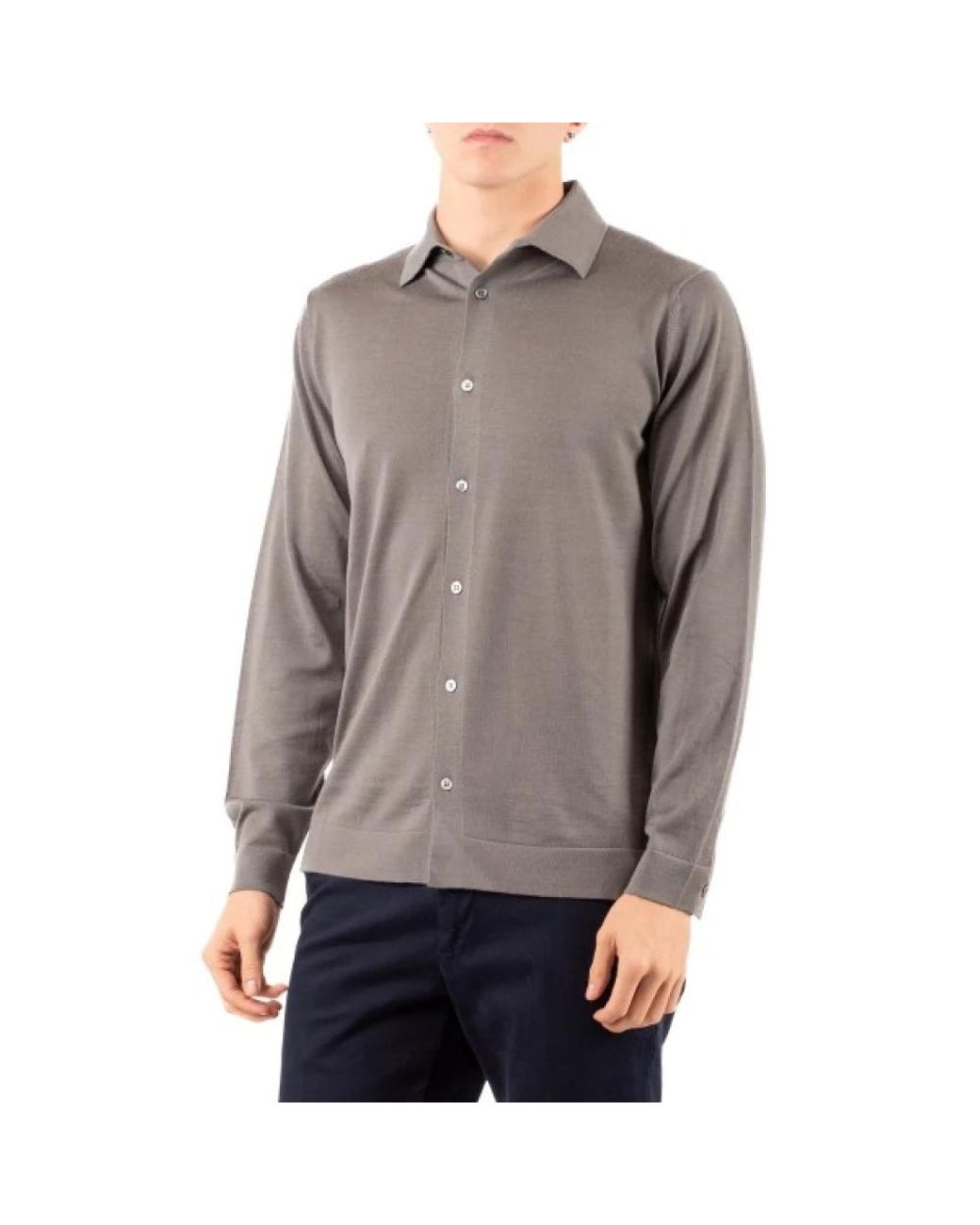 FILIPPO DE LAURENTIIS Gray Casual Shirts for men