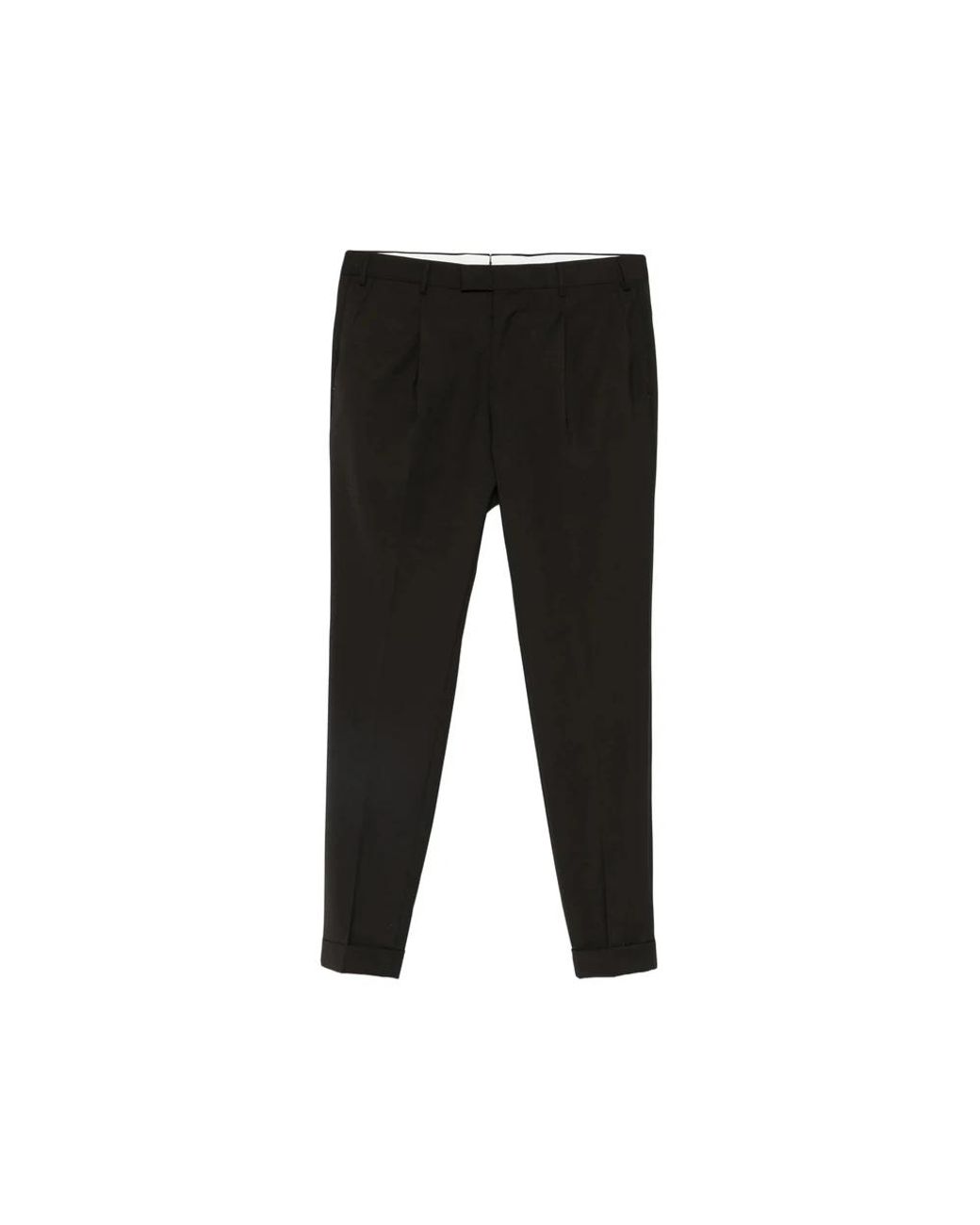 PT Torino Black Suit Trousers for men