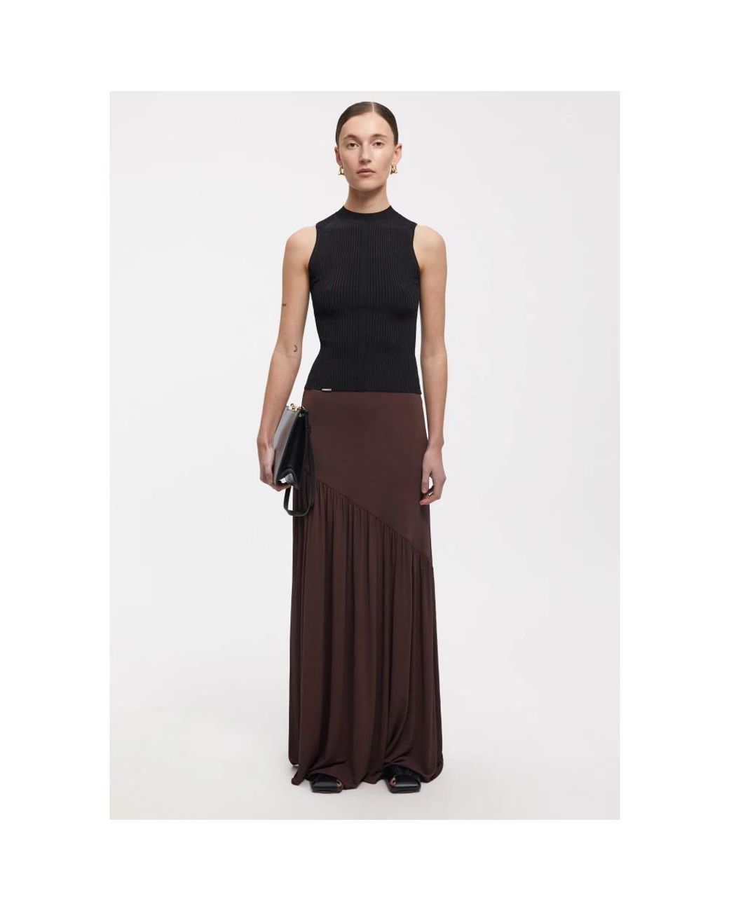 Aeron Brown Maxi Skirts