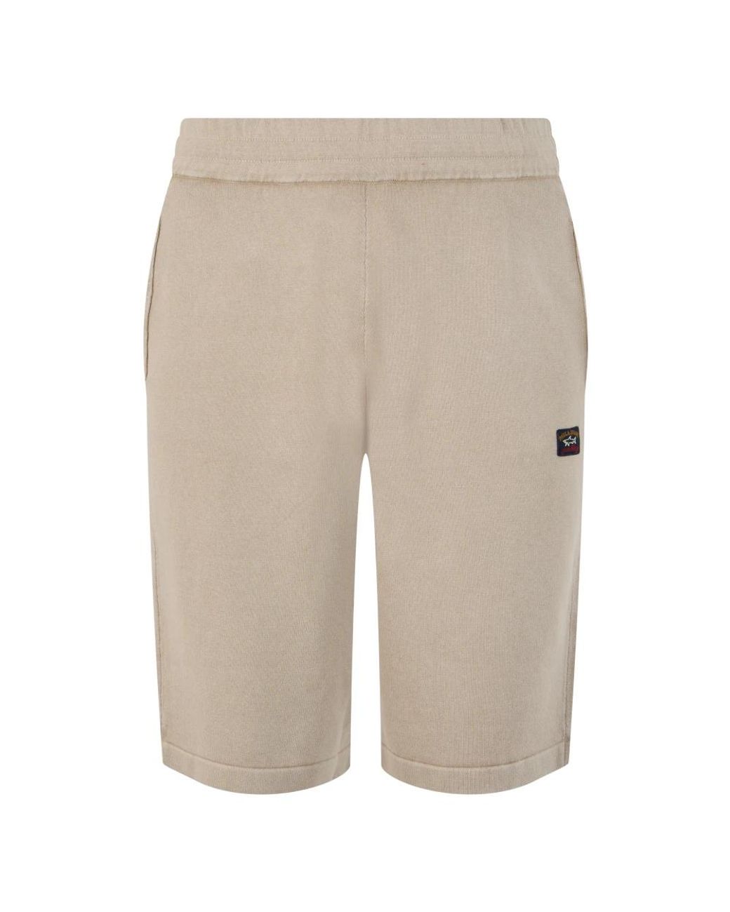 Paul & Shark Gebreide Shorts in het Natural voor heren