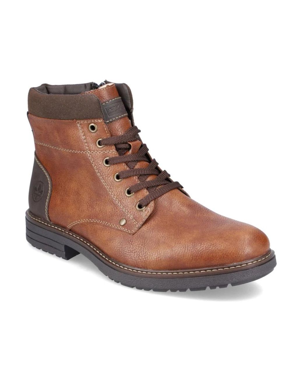 Rieker Brown Lace-Up Boots for men