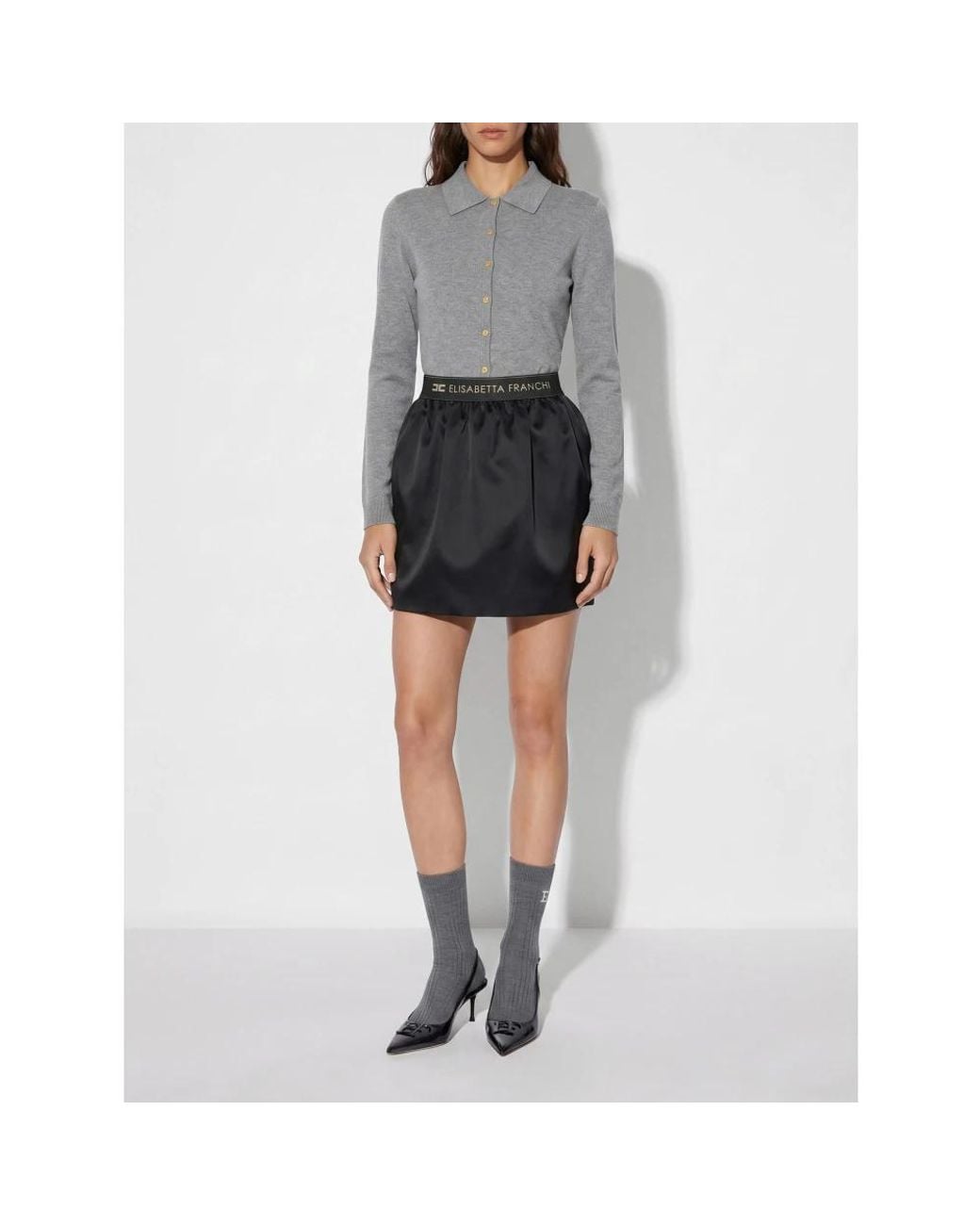 Elisabetta Franchi Black Short Skirts