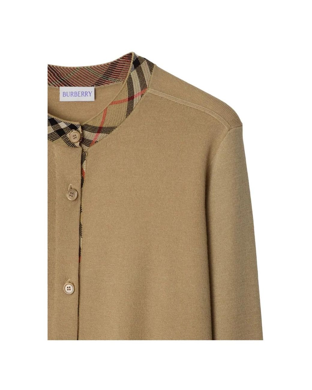 Burberry Truien & Vesten ,Bruin ,Flax Cardigan in het Natural