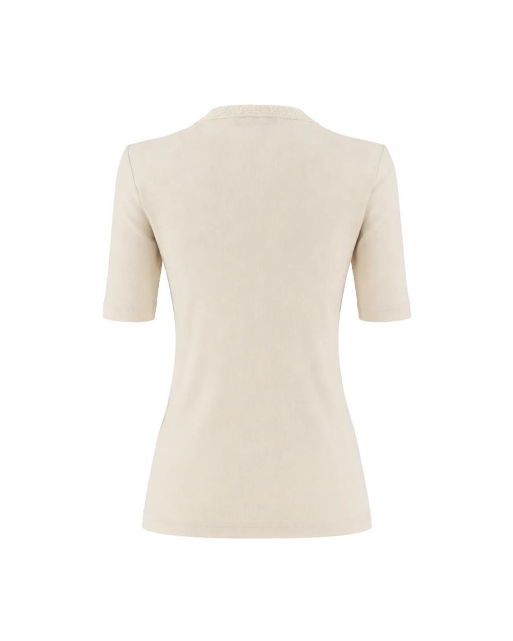 Round-Neck Knitwear Fabiana Filippi de color Natural