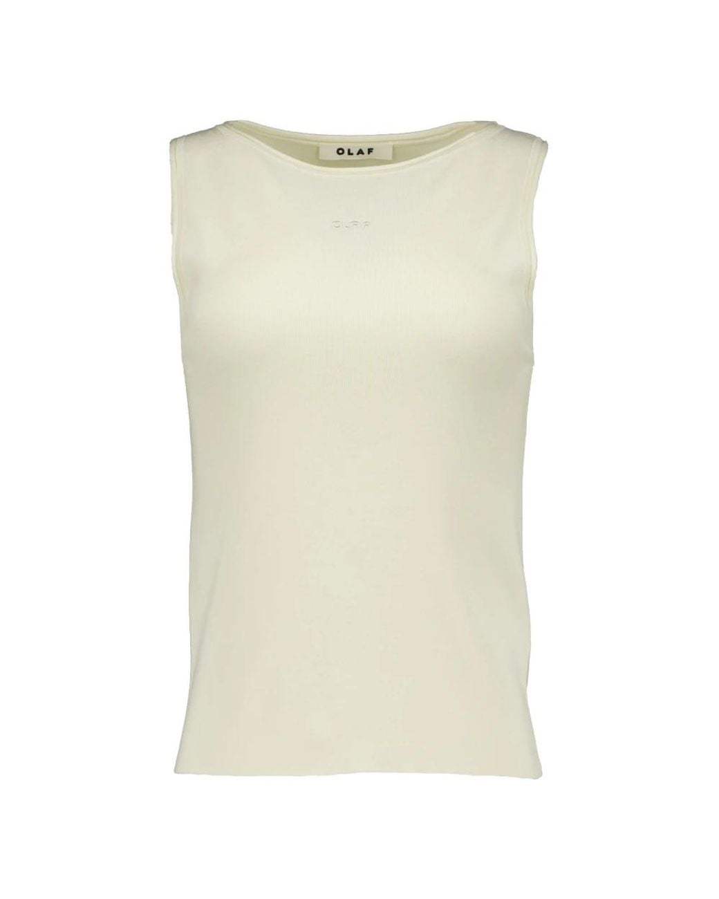 Olaf Hussein Natural Sleeveless Tops