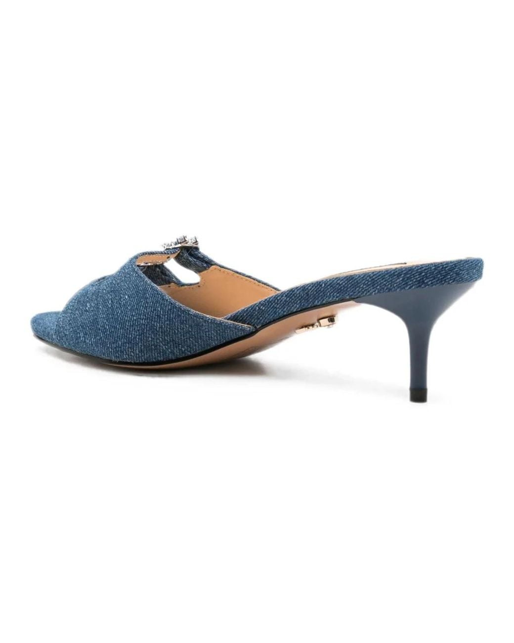 Twentyfourhaitch Blue Heeled Mules