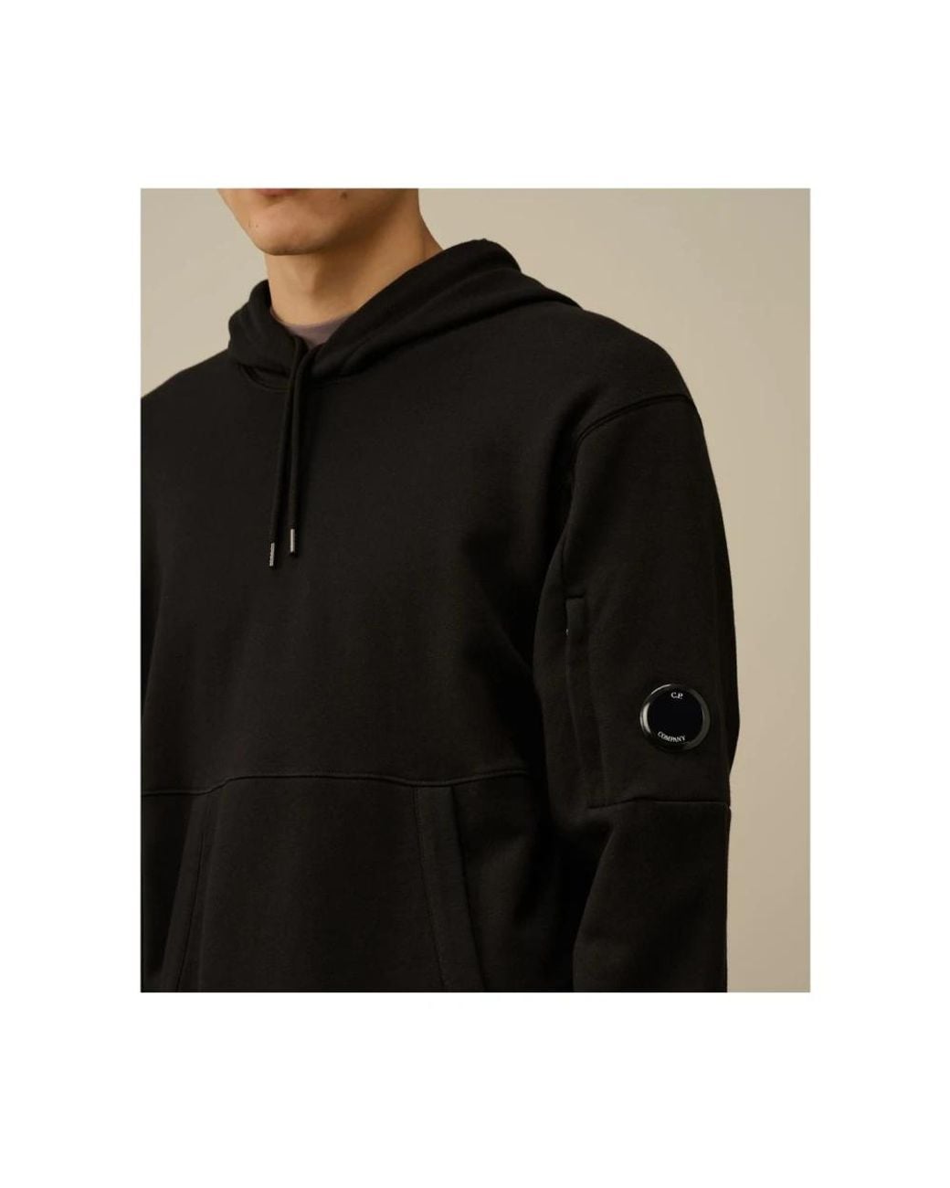 C P Company Black Hoodies for men