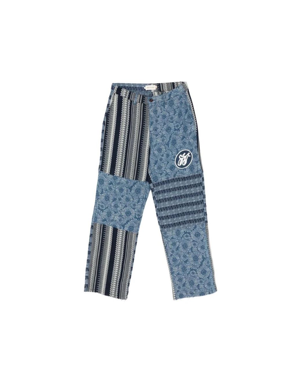 Honor The Gift Blue Wide Trousers for men