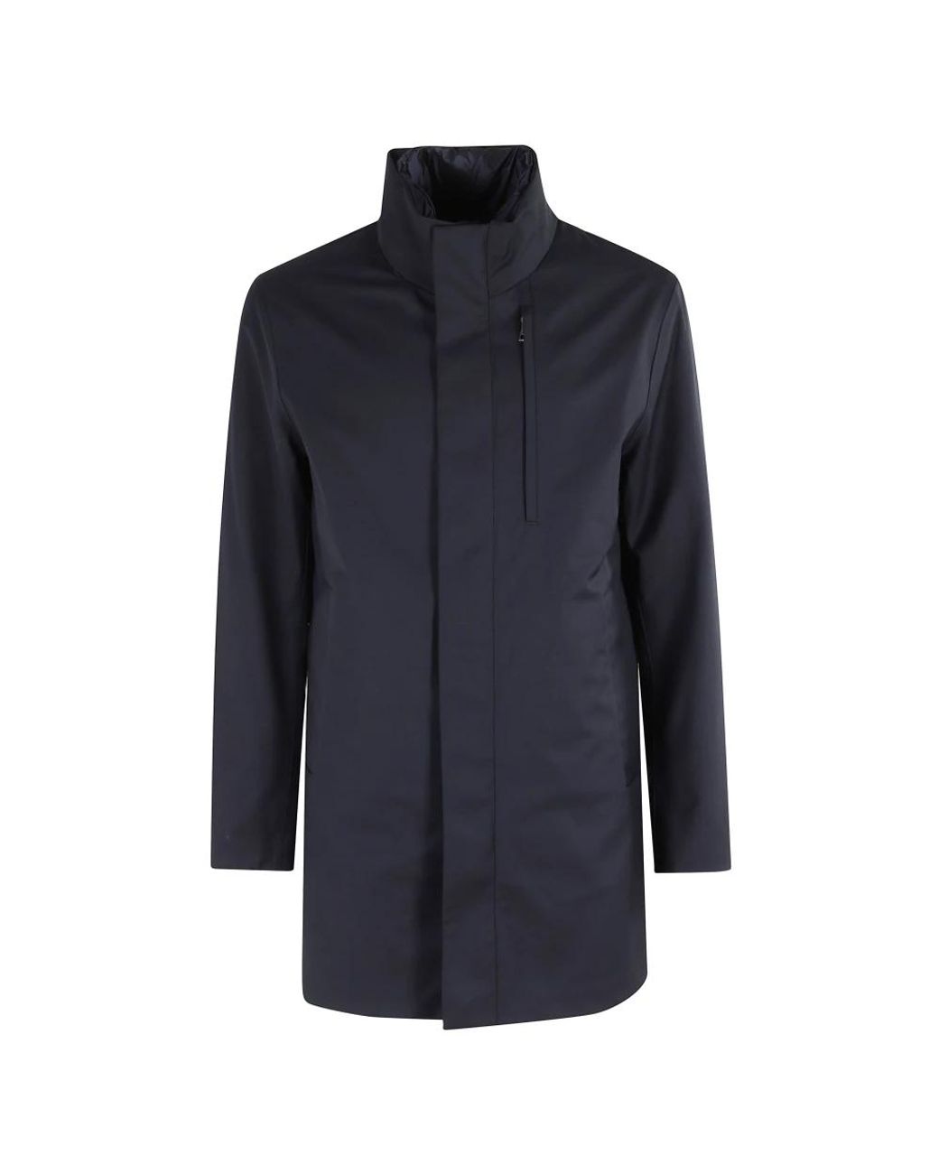 DUNO Blue Single-Breasted Coats for men