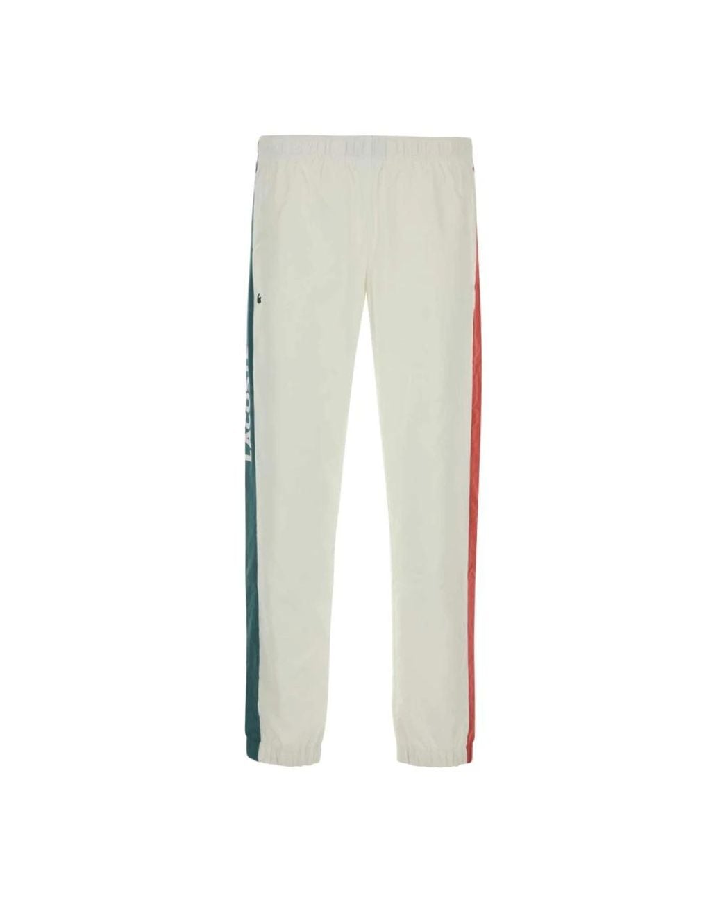 Lacoste White Straight Trousers for men