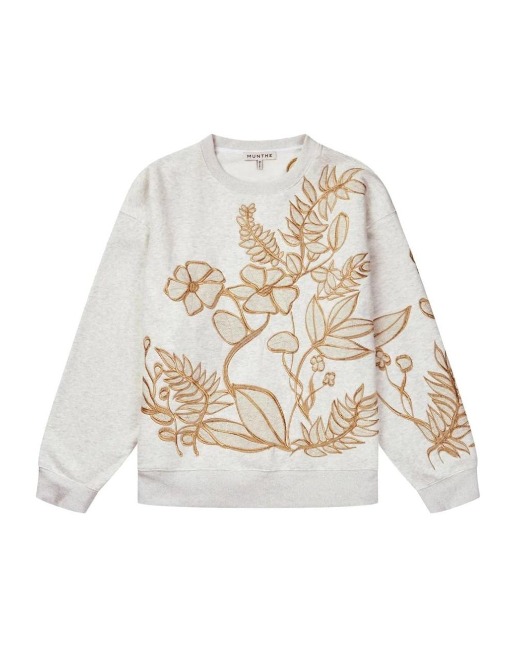 Munthe Hoodies & Sweatvesten ,Grijs ,Sweatshirts in het White