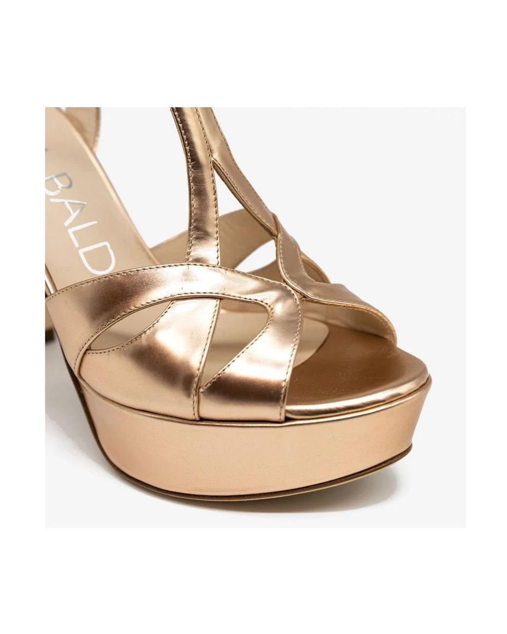 Lella Baldi Metallic High Heel Sandals