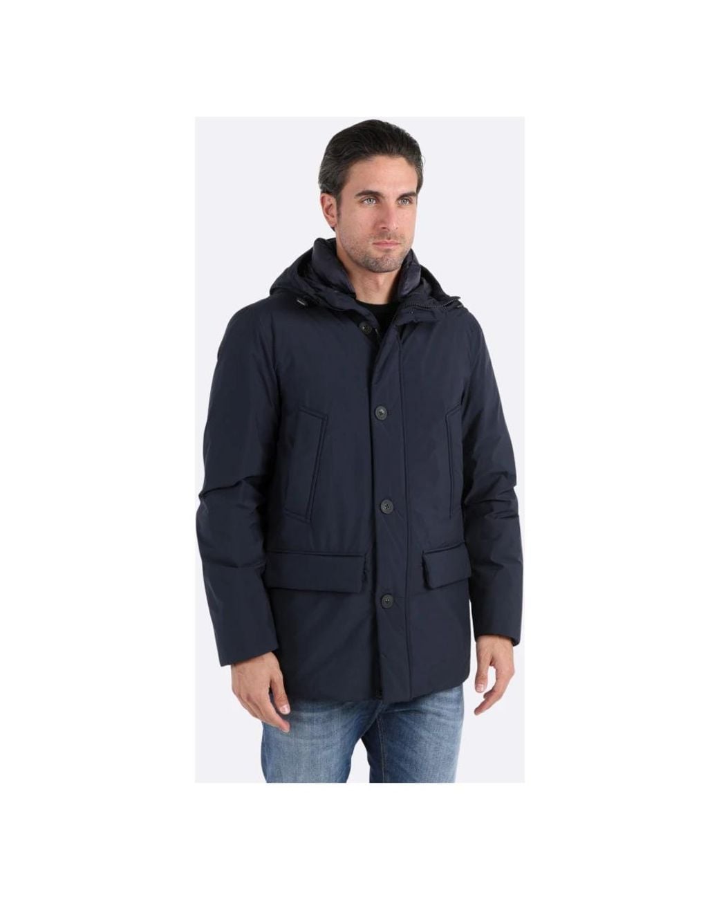 Woolrich Blue Parkas for men