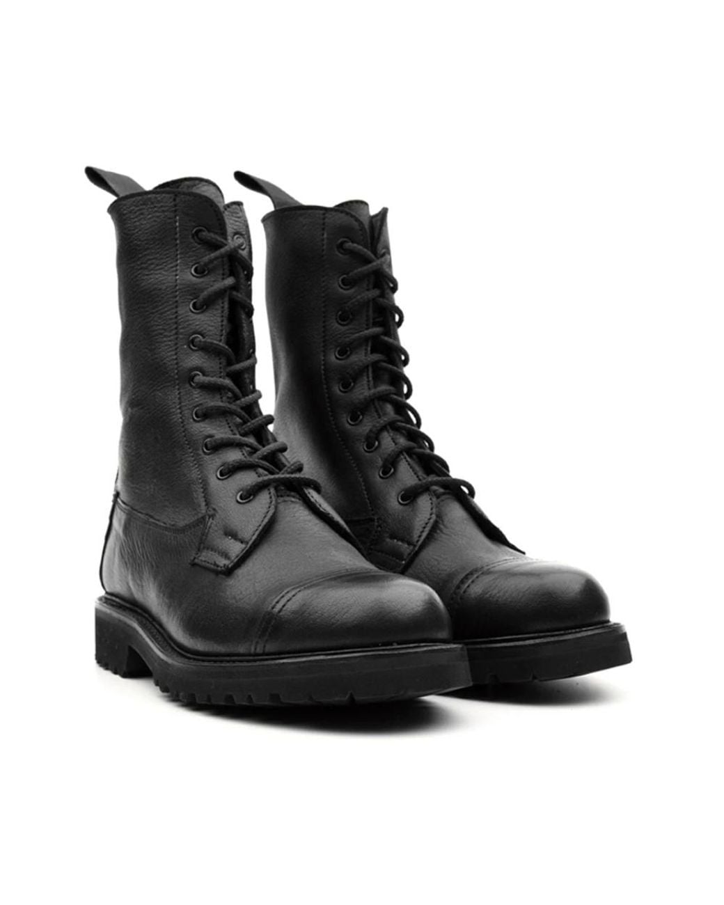 Tricker's Black Lace-Up Boots