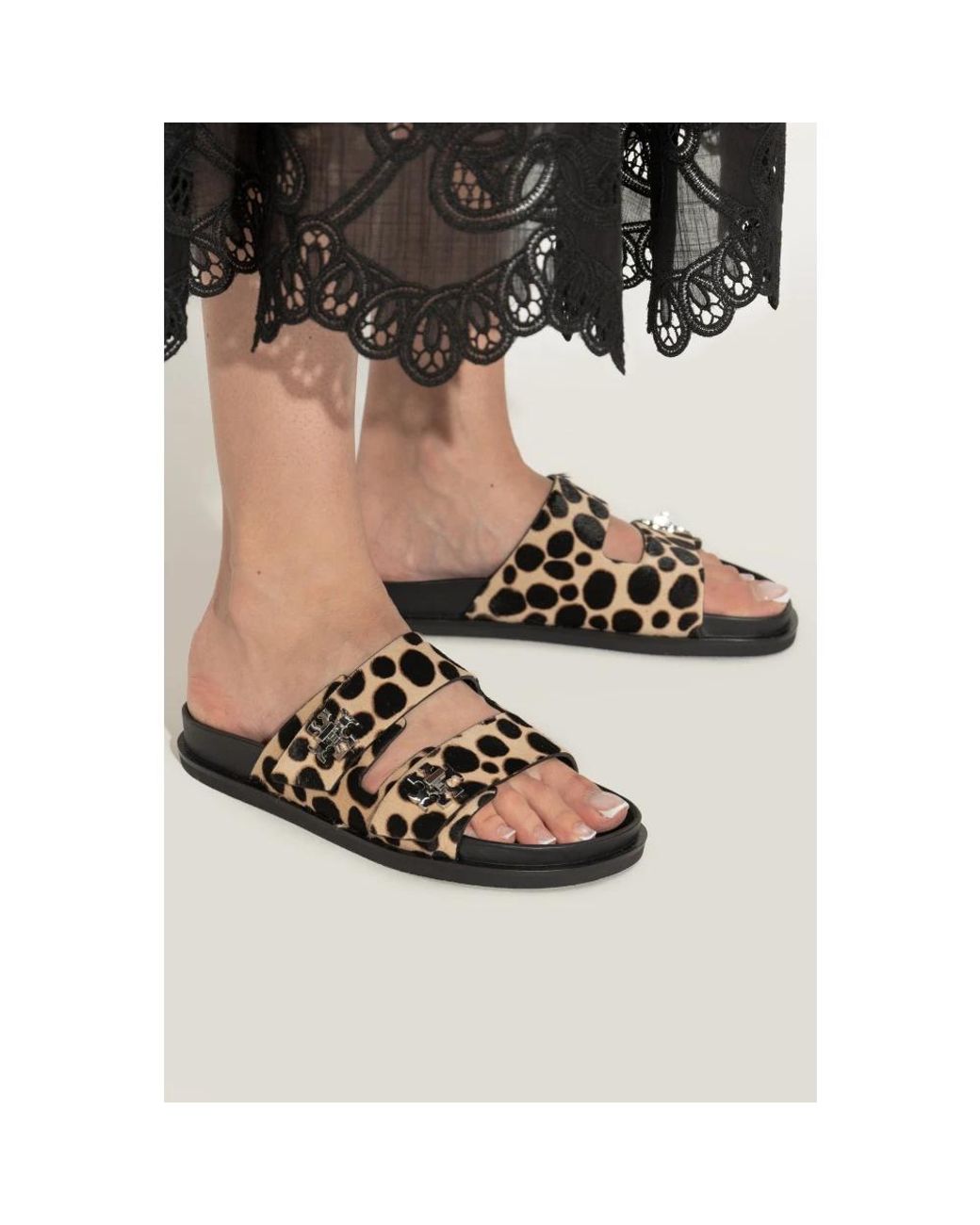 Tory Burch Black Sliders