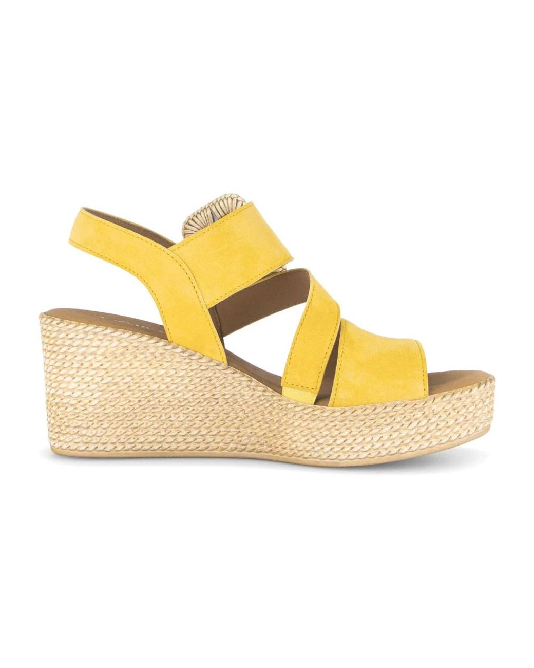 Gabor Platform Sleehak Sandaal in het Metallic