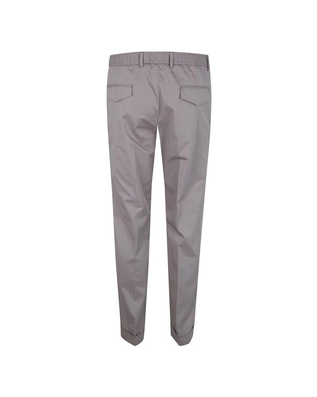 Barba Napoli Gray Straight Trousers for men