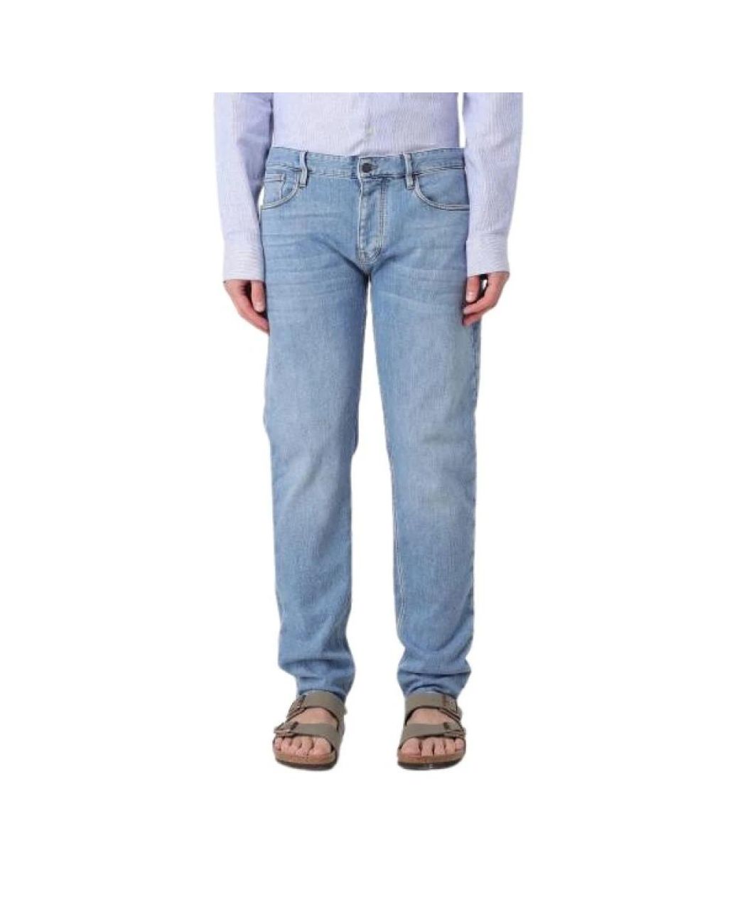 Emporio Armani Blue Straight Fit Jeans for men
