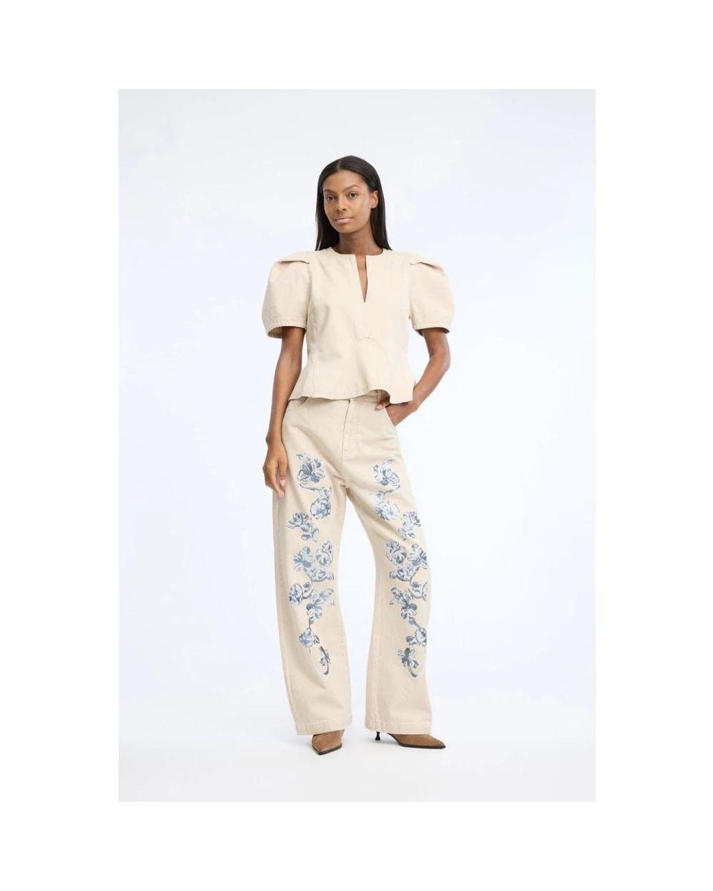 Blouses Munthe de color Natural
