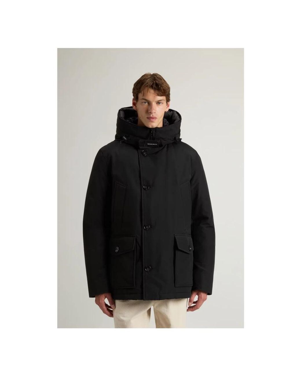 Woolrich Black Down Jackets for men