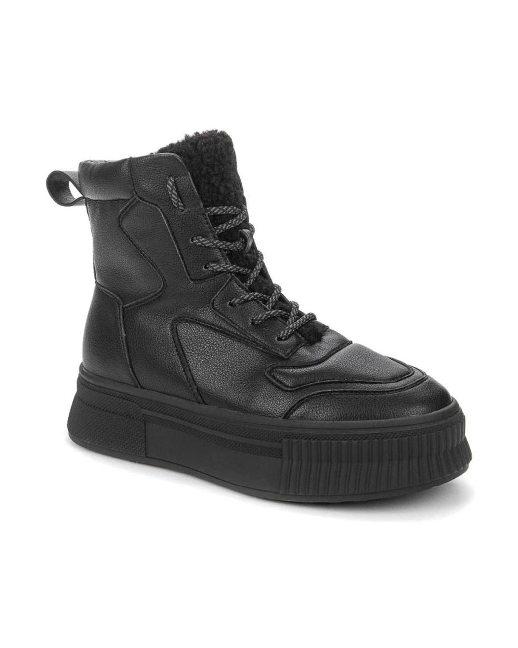 Keddo Black Lace-Up Boots