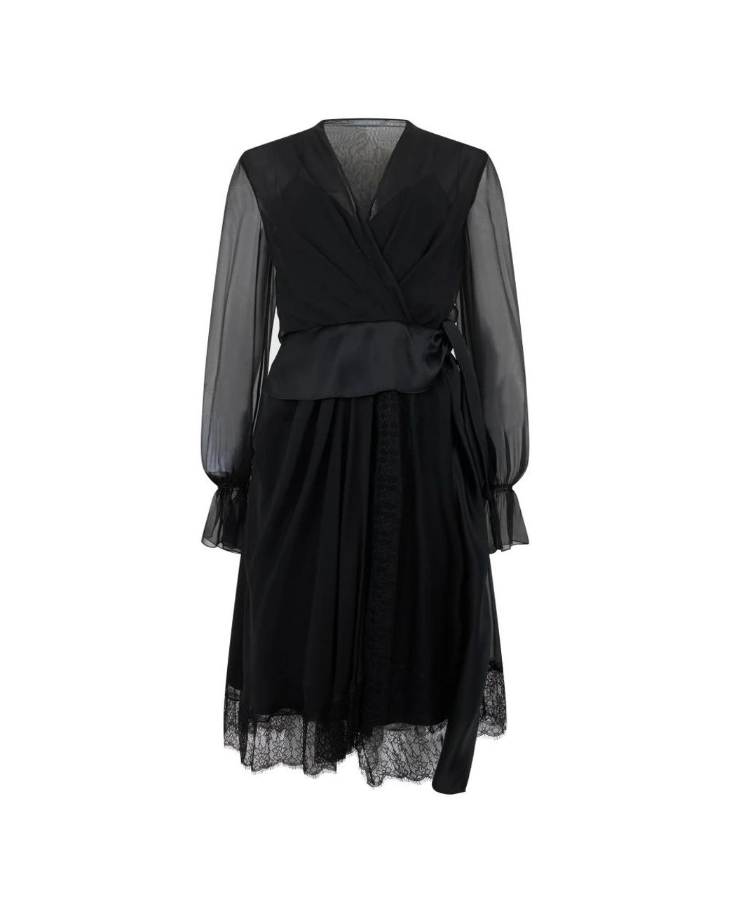 Alberta Ferretti Black Midi Dresses