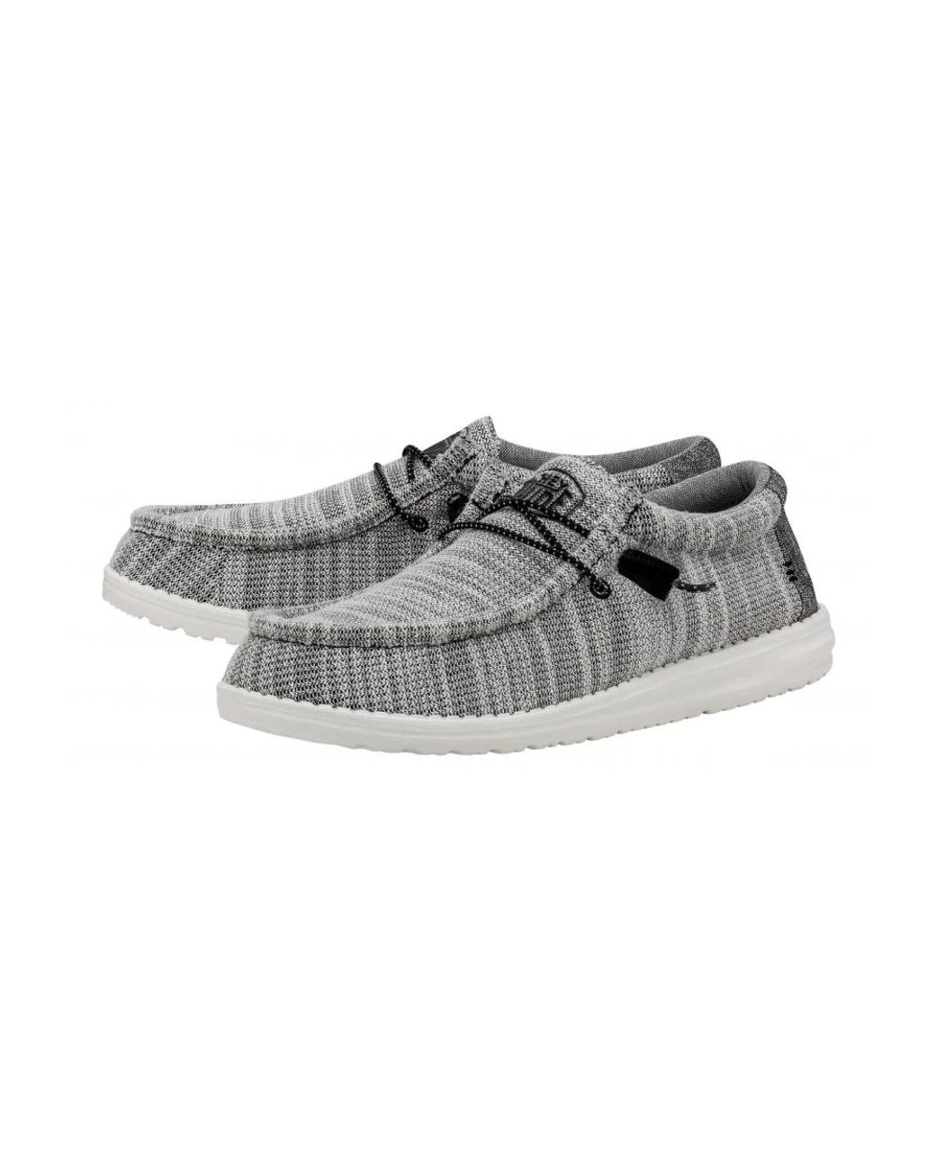 HeyDude Gray Laced Shoes for men