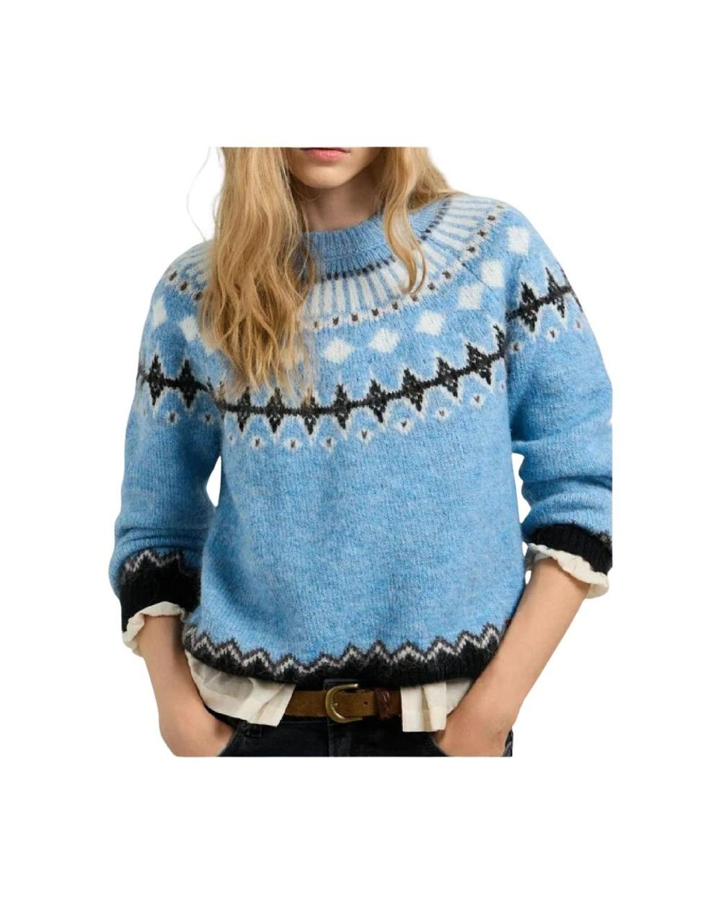Pepe Jeans Blue Round-Neck Knitwear
