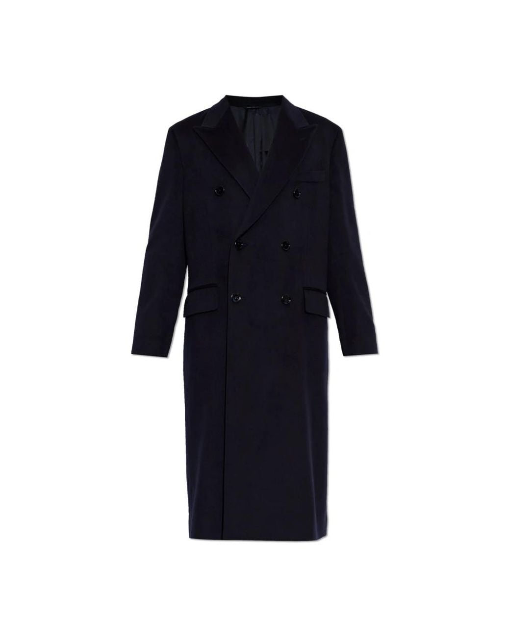 Dolce & Gabbana Blue Double-Breasted Coats for men