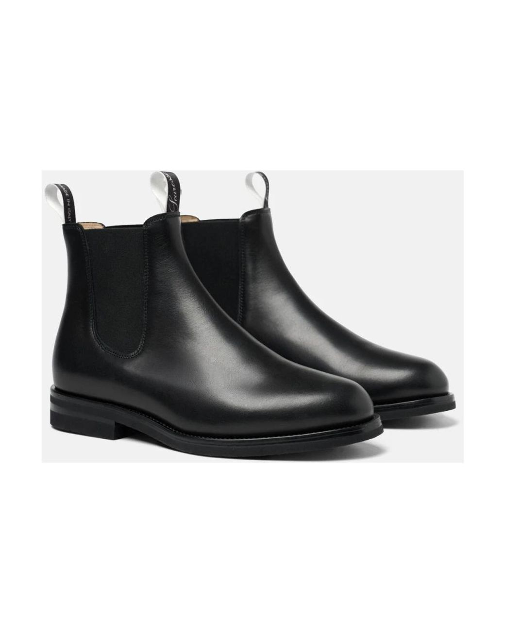 Scarosso Black Chelsea Boots for men