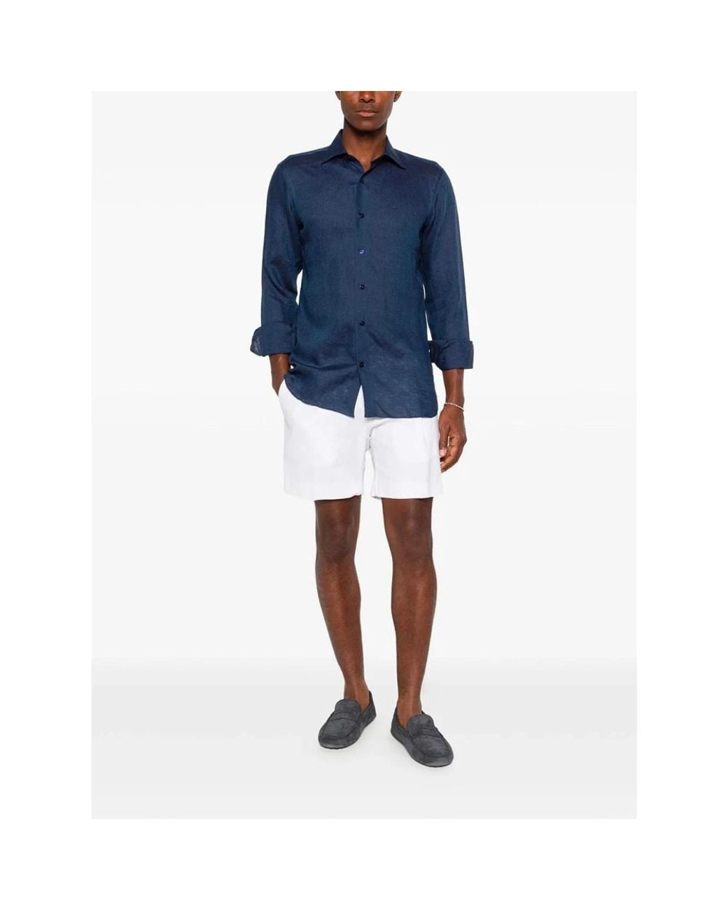Borriello Blue Casual Shirts for men