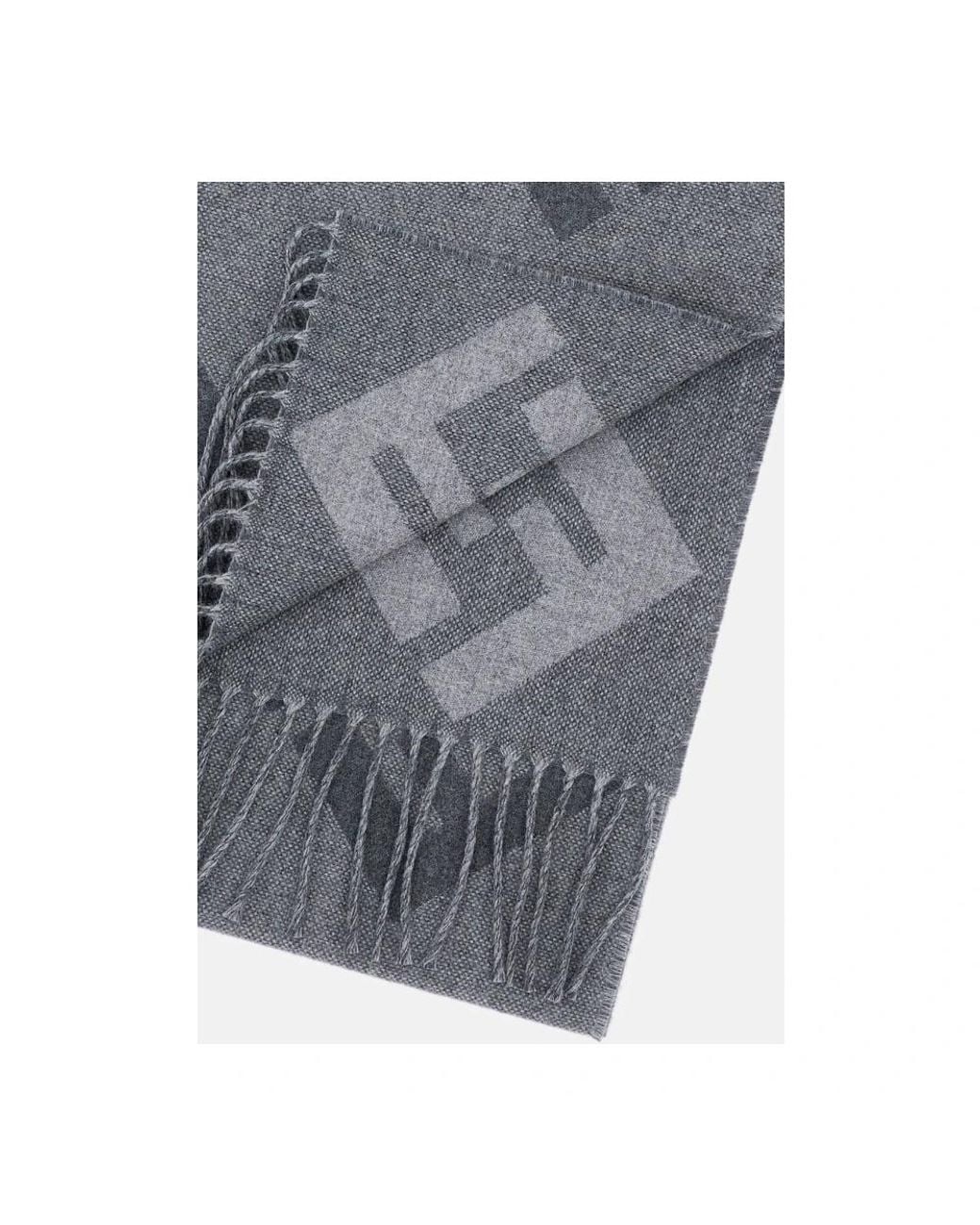 Fendi Gray Winter Scarves for men