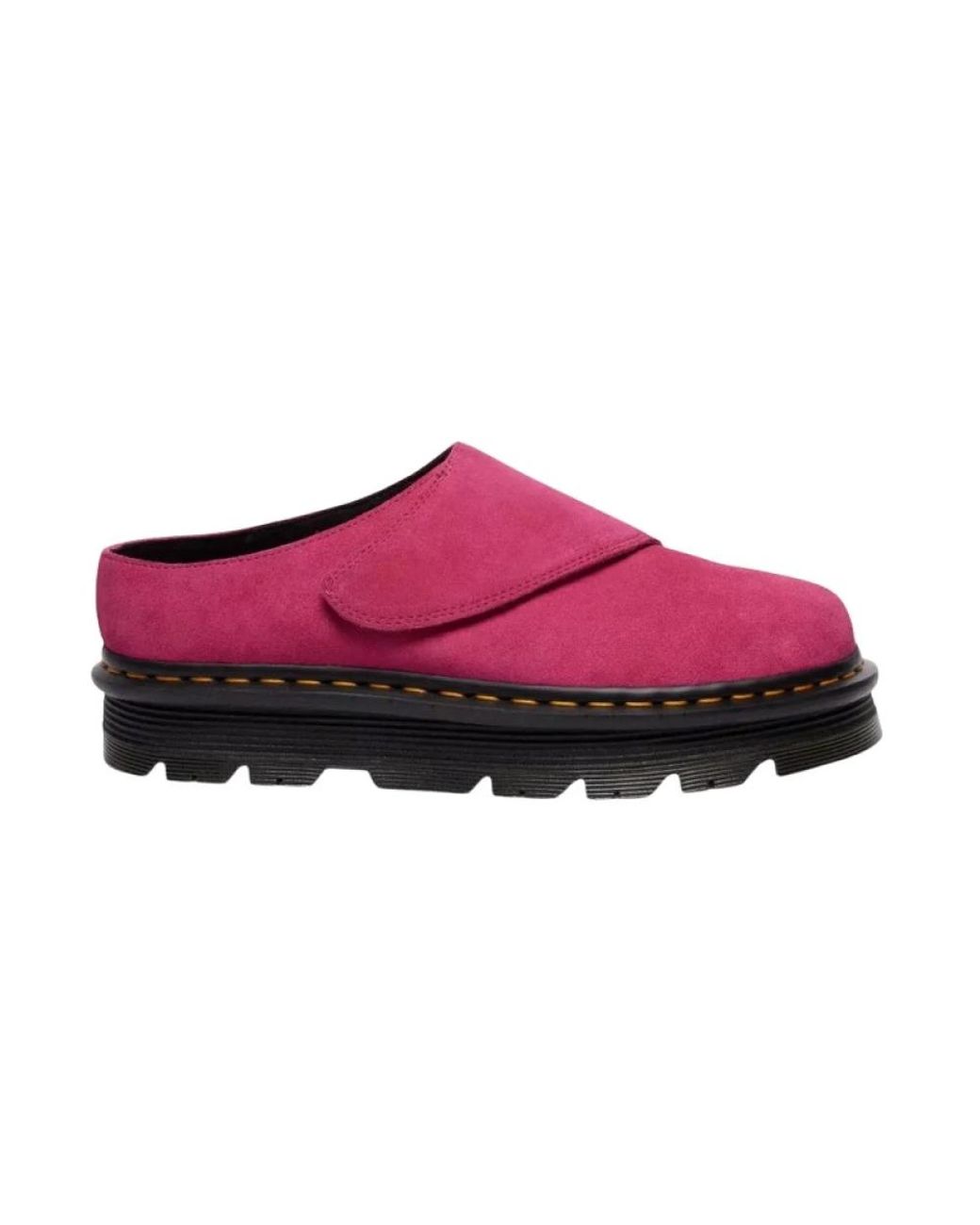 Dr. Martens Schoenen ,Rood ,Suède Zebzag Fuchsia Roze Suède Schoenen in het Red