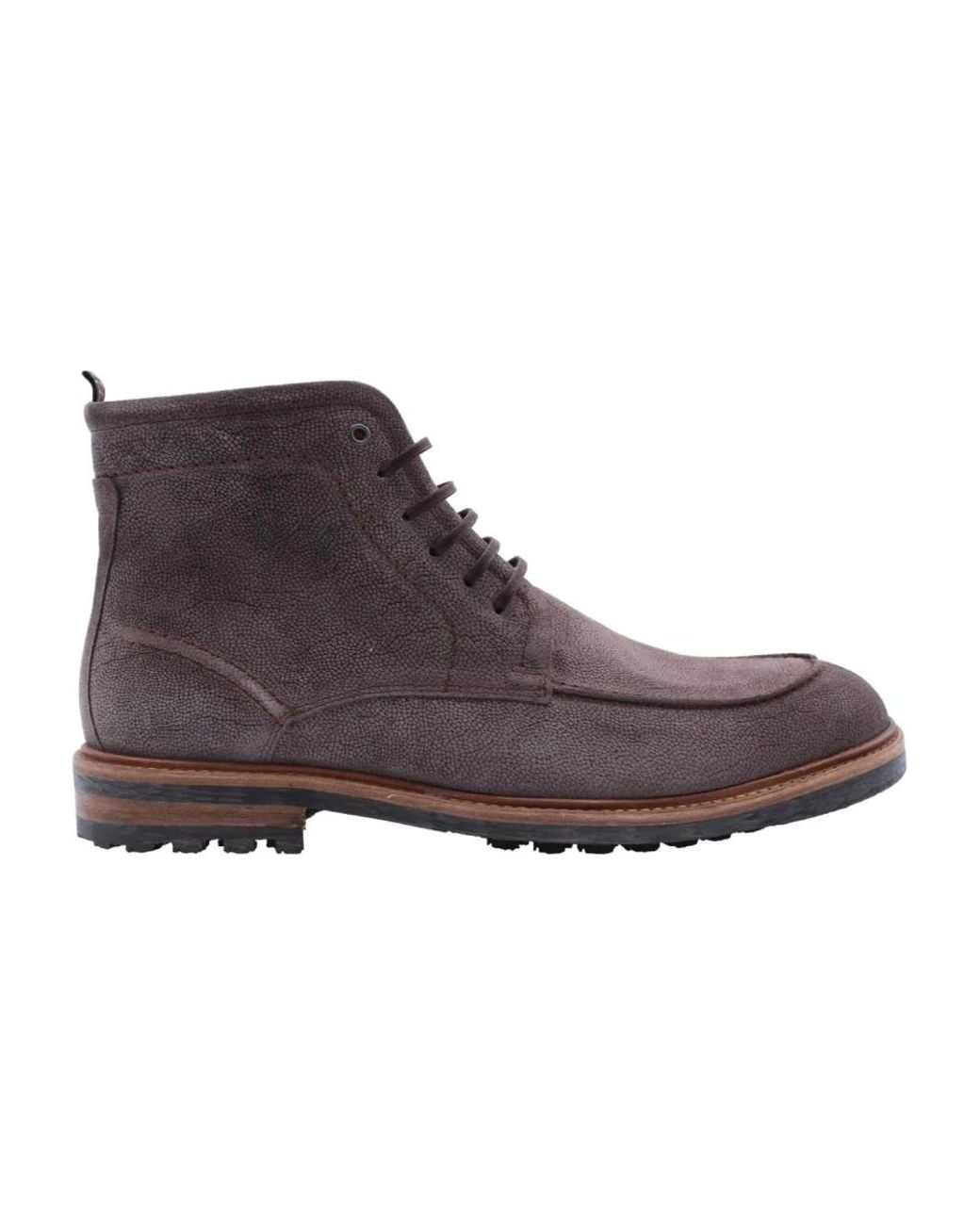 Floris Van Bommel Brown Lace-Up Boots for men