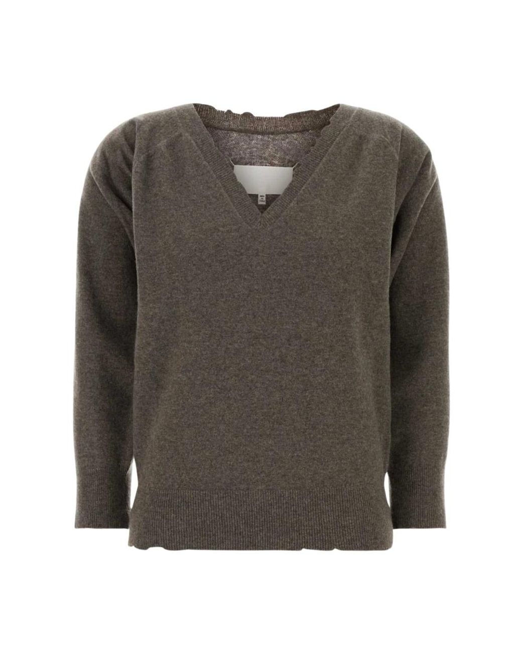 Maison Margiela Brown V-Neck Knitwear