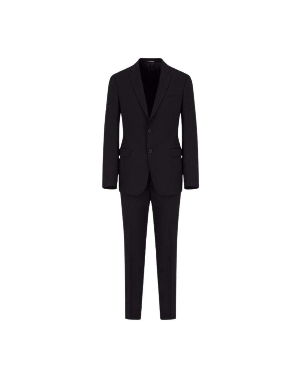 Emporio Armani Black Single Breasted Suits for men