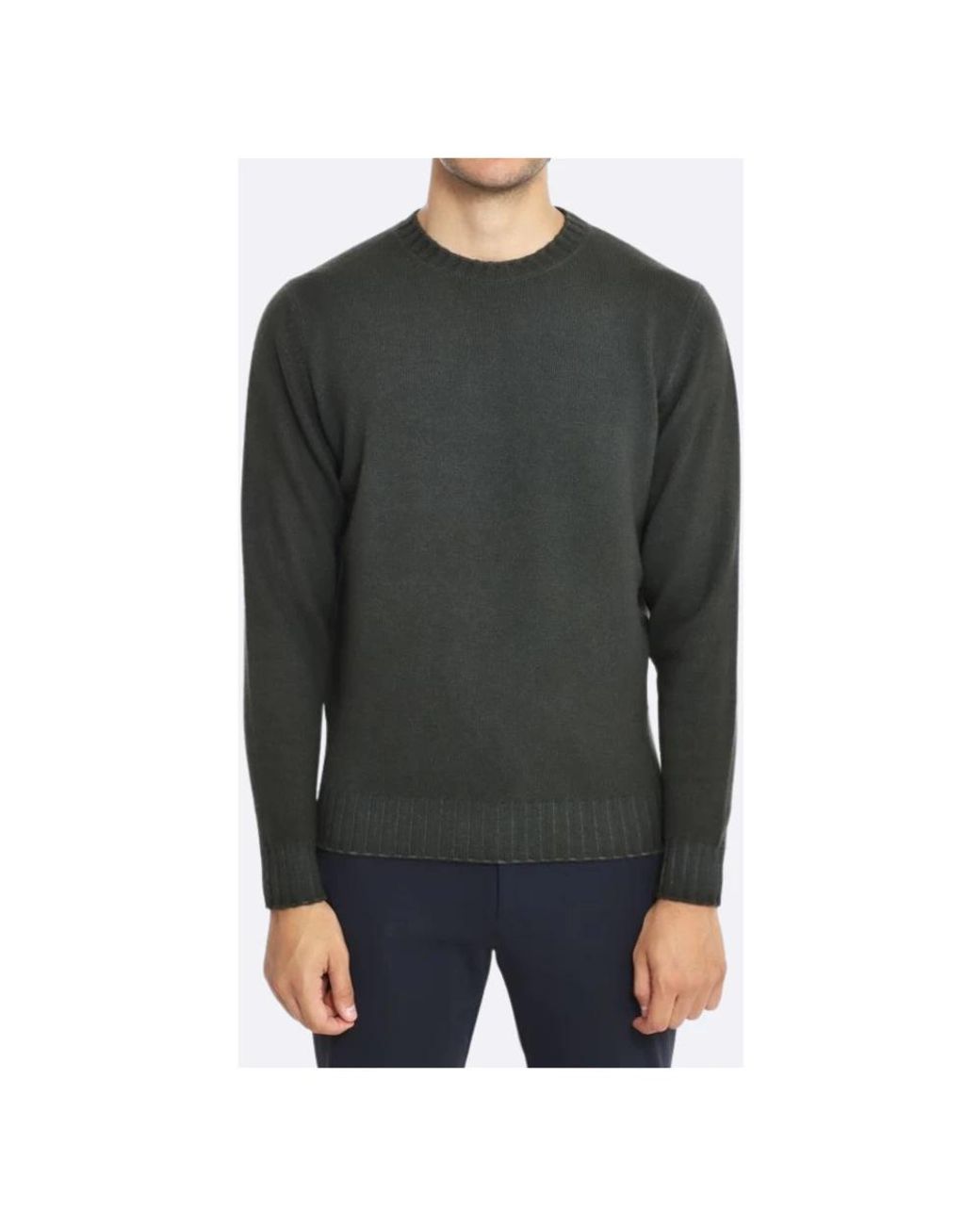 FILIPPO DE LAURENTIIS Green Round-Neck Knitwear for men