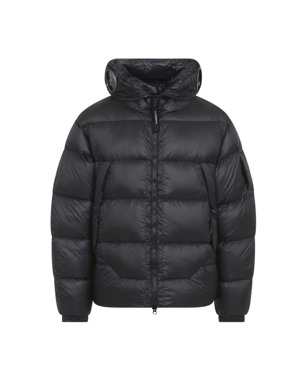 C P Company Black Winter Jackets for men