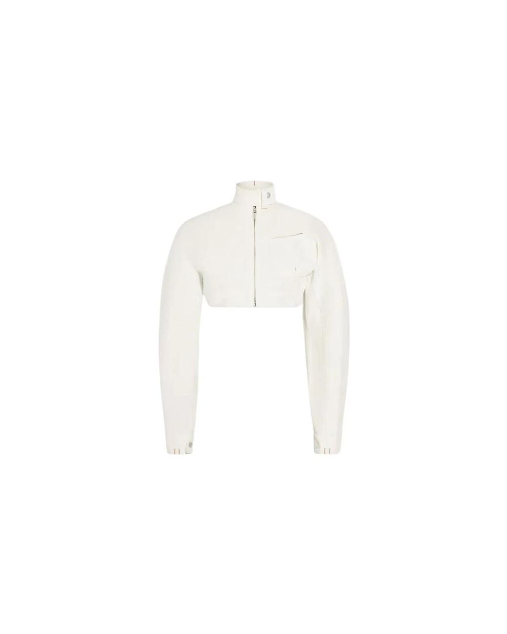 Jacquemus Jassen ,Wit ,Denim Denim Jas Met Ritssluiting in het White