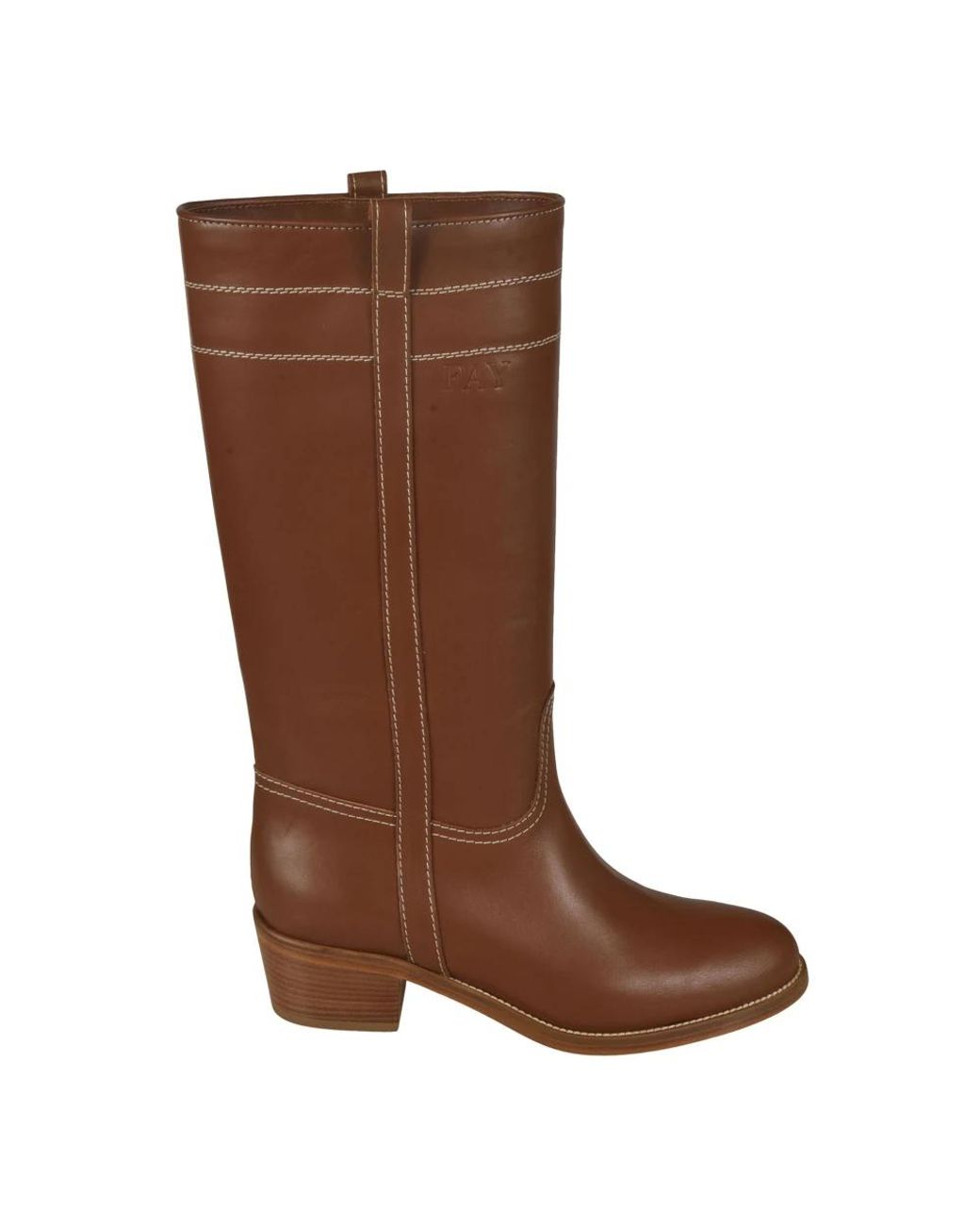 Fay Brown High Boots