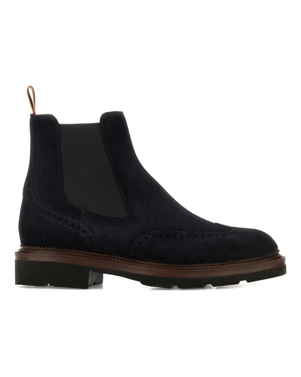 Santoni Black Chelsea Boots for men