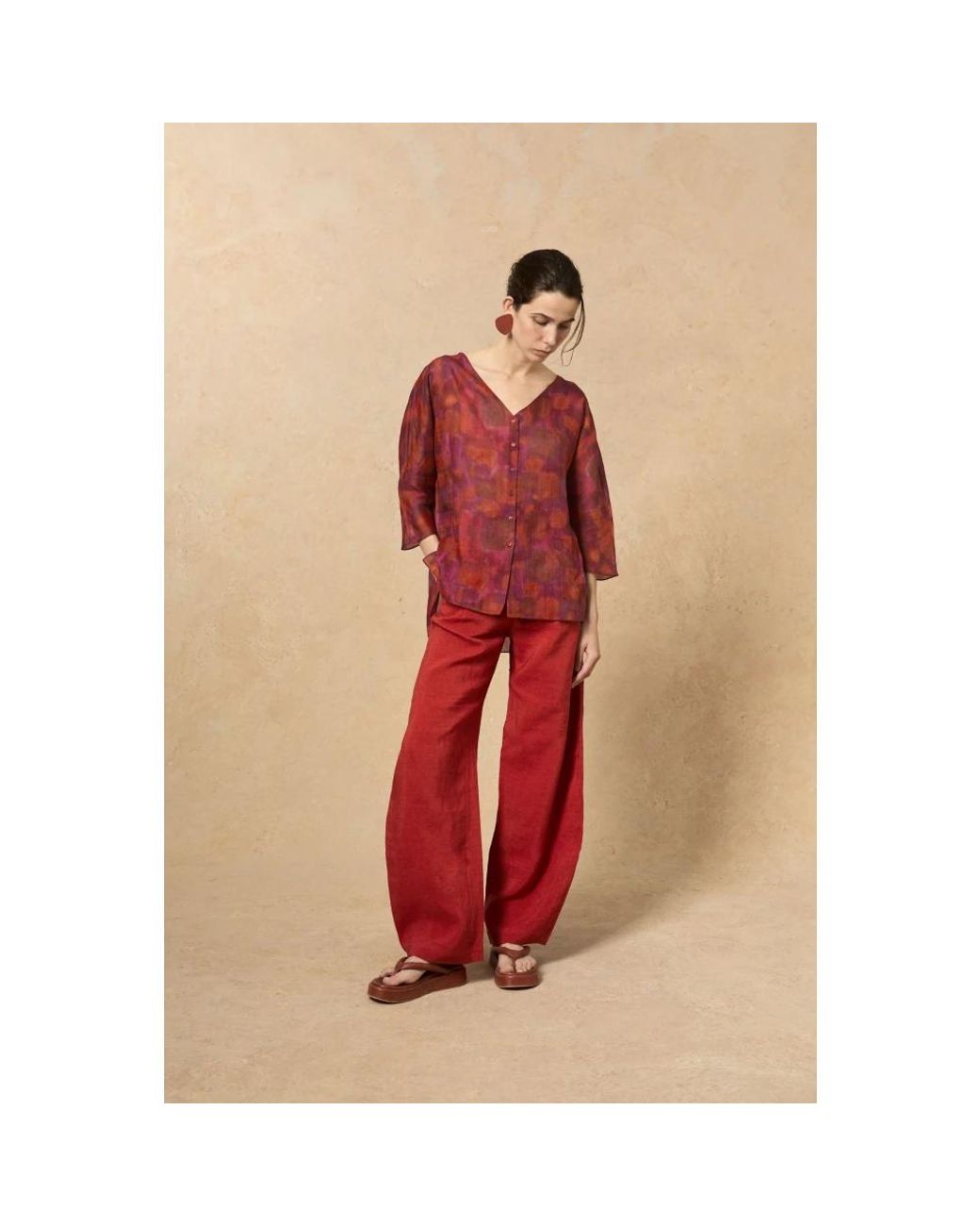 Cortana Red Blouses