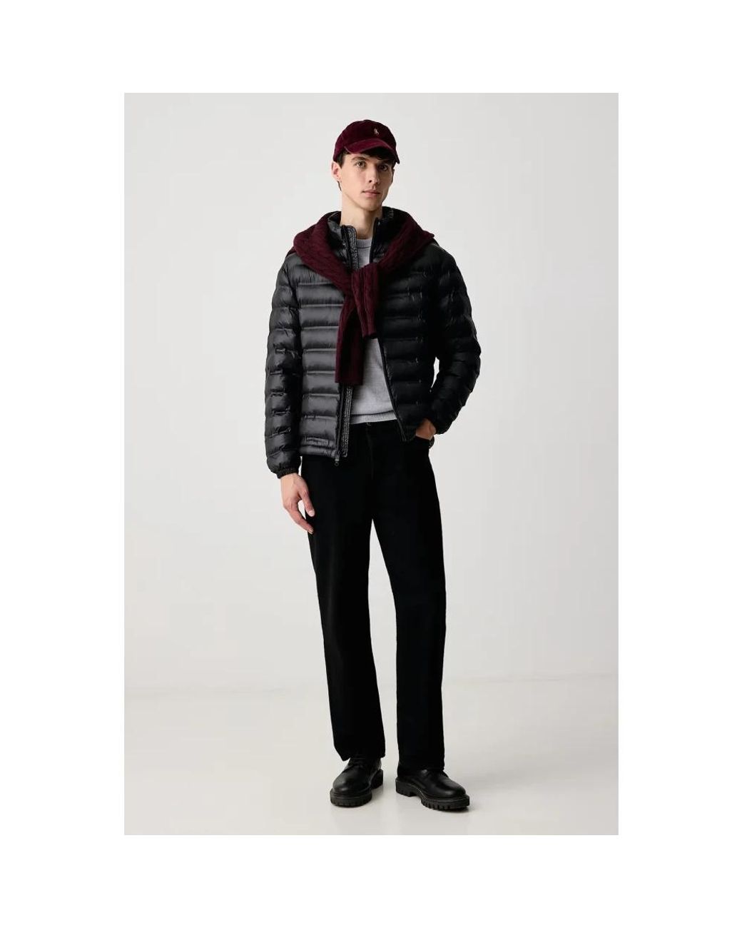 Down Jackets Blauer de hombre de color Black