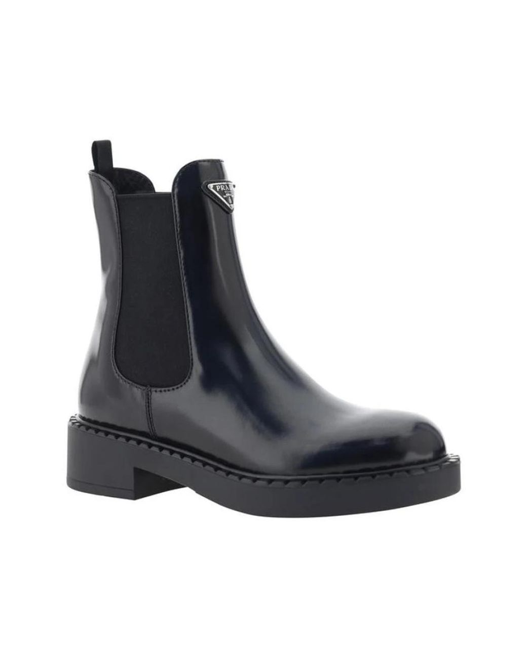 Prada Black Chelsea Boots