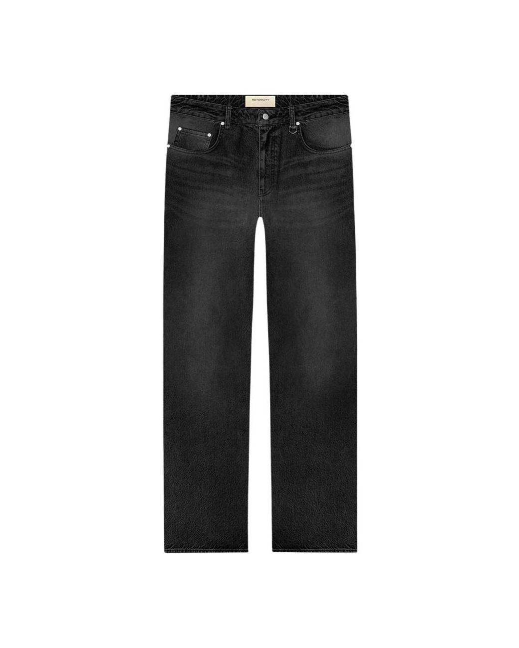 RETERNITY Black Straight Fit Jeans for men