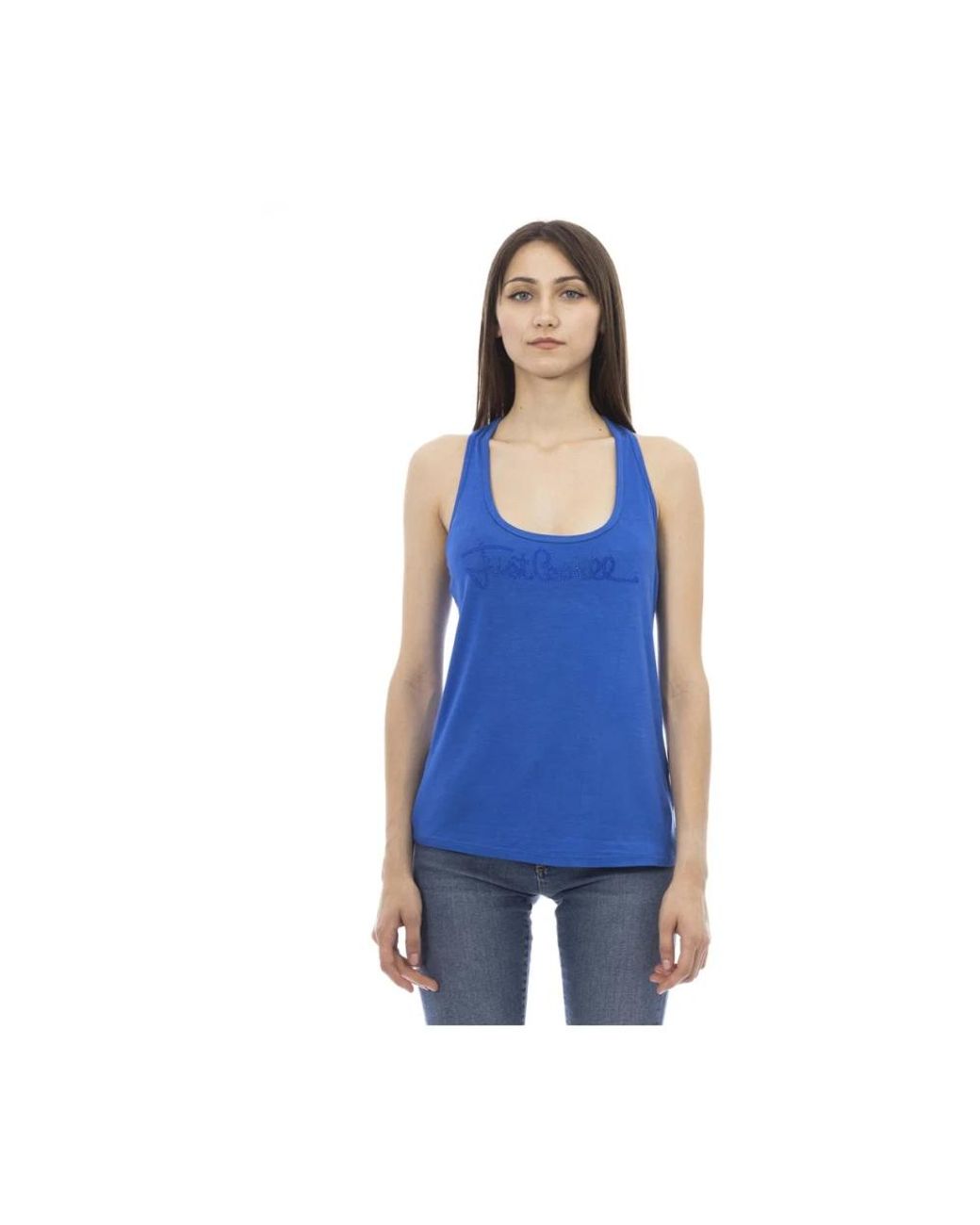 Just Cavalli Blue Sleeveless Tops